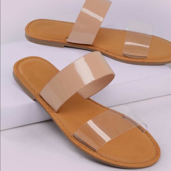 Twin bands flat slide sandals from SHEIN - Picture 2 of 2